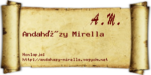 Andaházy Mirella névjegykártya